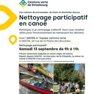 Nettoyage participatif en canoë